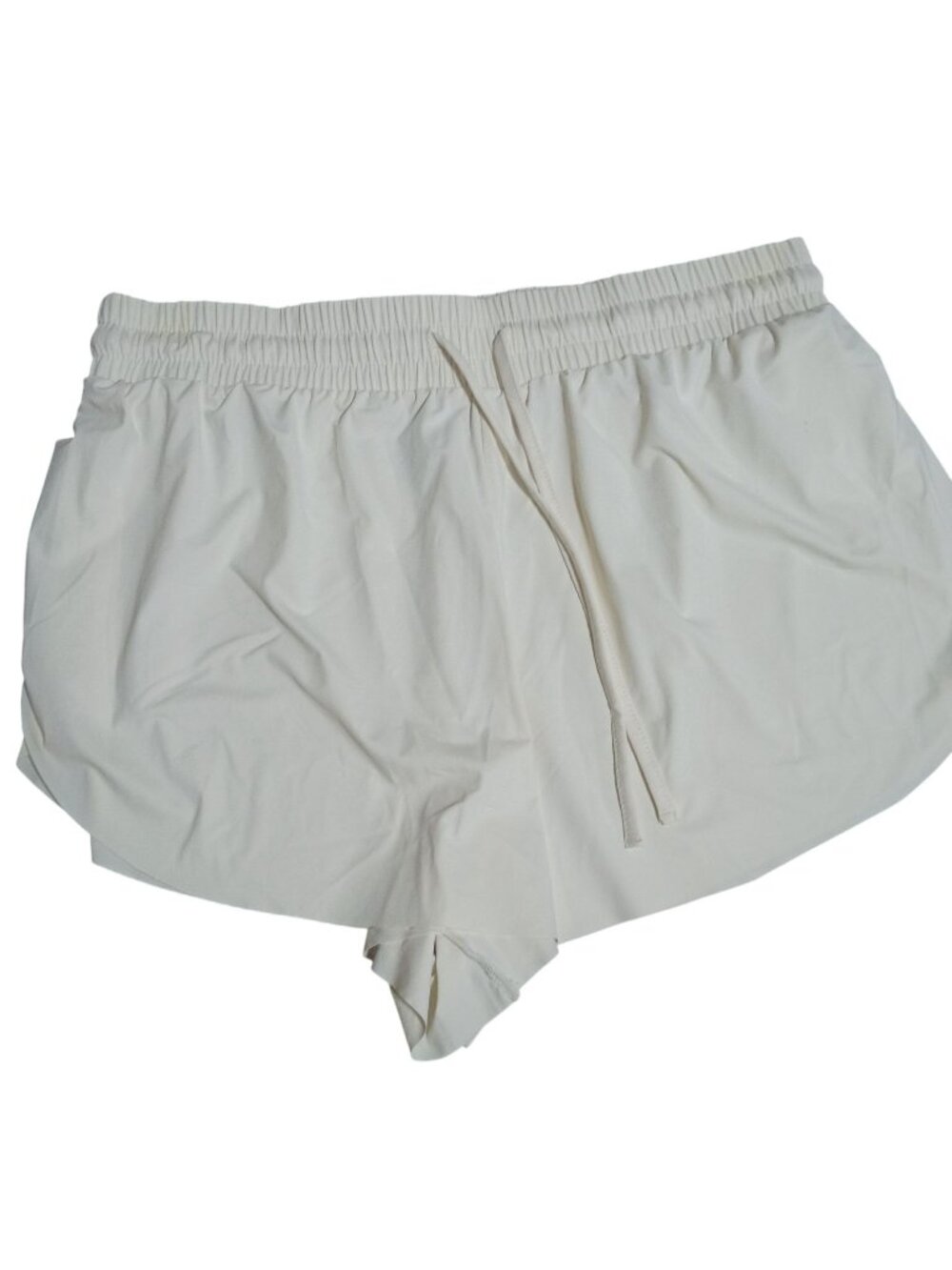 Ardene Running Yoga Shorts White Drawstring Split Hem Women’s Size L